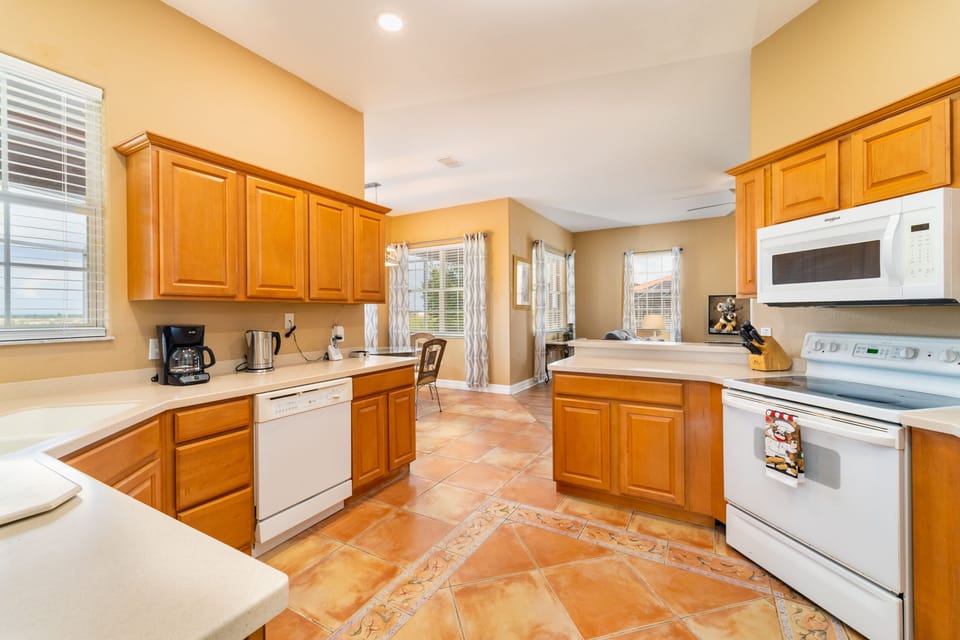Spacious kitchen showing appliances