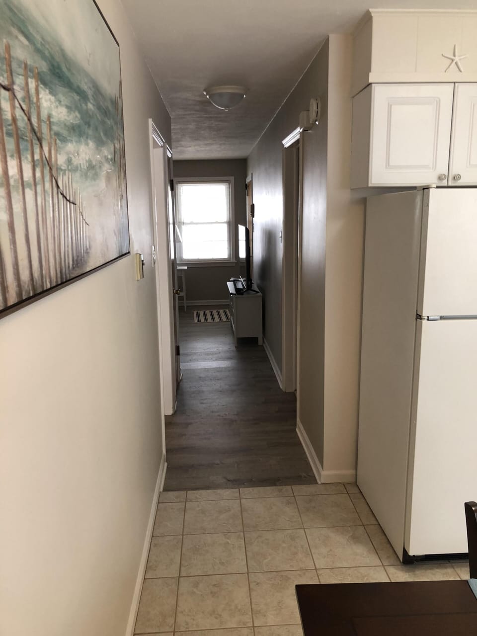 looking into living room from kitchen