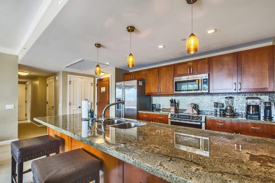 A chef's dream with ample space and premium appliances