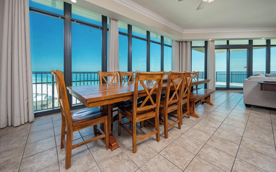 Savor a family meal or enjoy a fun game night with panoramic beach views and create lasting memories with loved ones