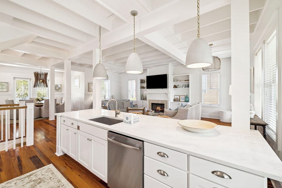 Your gourmet kitchen island opens perfectly to the living space, creating an ideal setting for cooking and entertaining.