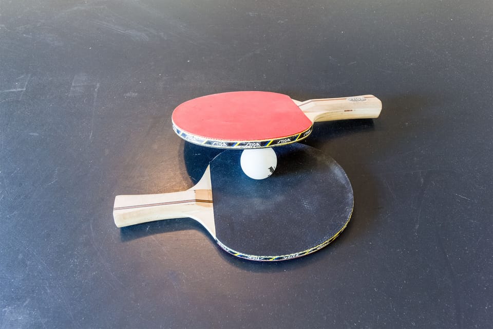 Ping Pong Table in Garage