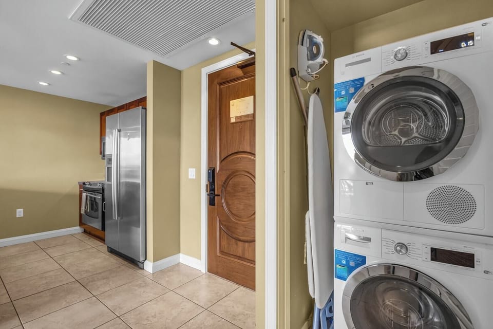 Convenient in unit laundry for carefree extended stays