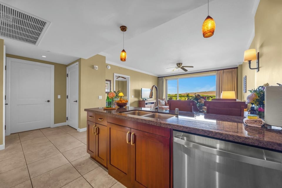 Open kitchen layout perfect for sharing meals together