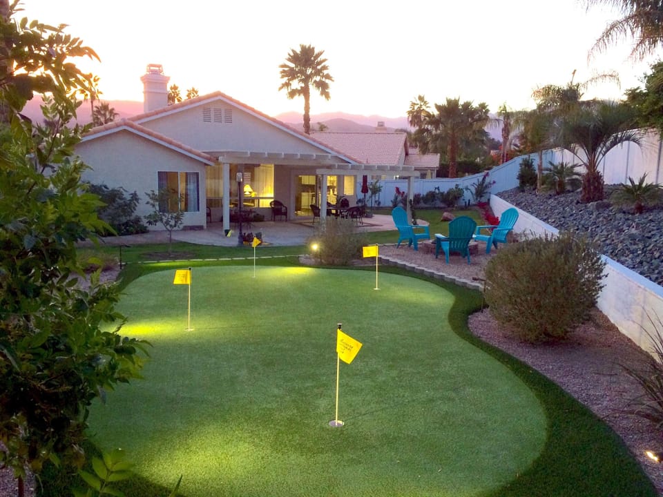 Golf Green/Back Yard/Mountains at Dusk