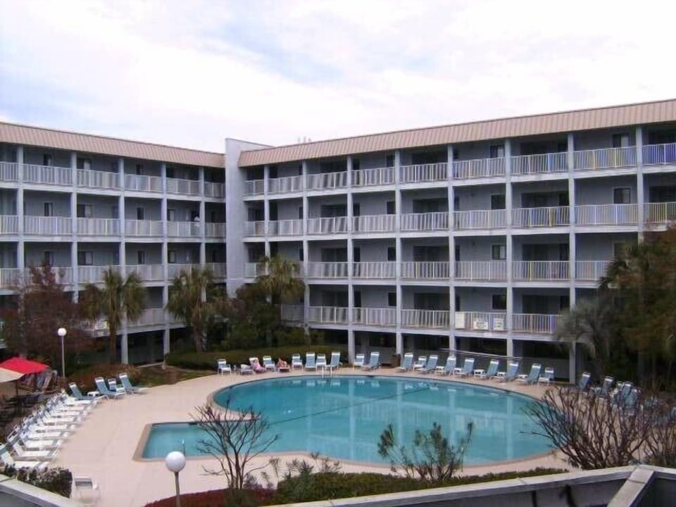 One Of The Two Outdoor Pools at Hilton Head Resort