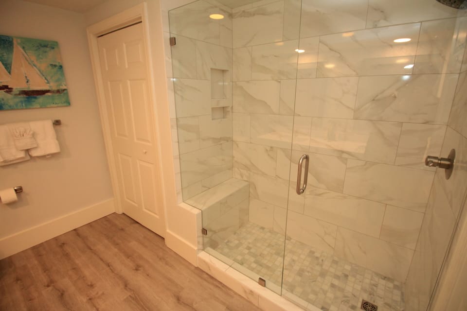 Walk in shower in master bathroom