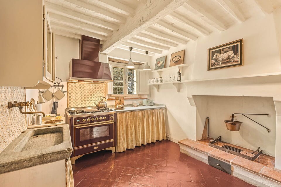 Wood, Flooring, Interior Design, Kitchen, Home, Floor, Kitchen Stove, Cabinetry, Stove, Room