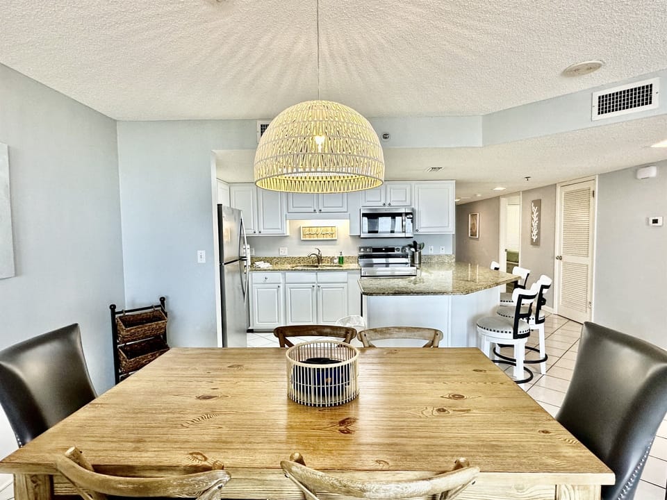 View of kitchen from the dining table...