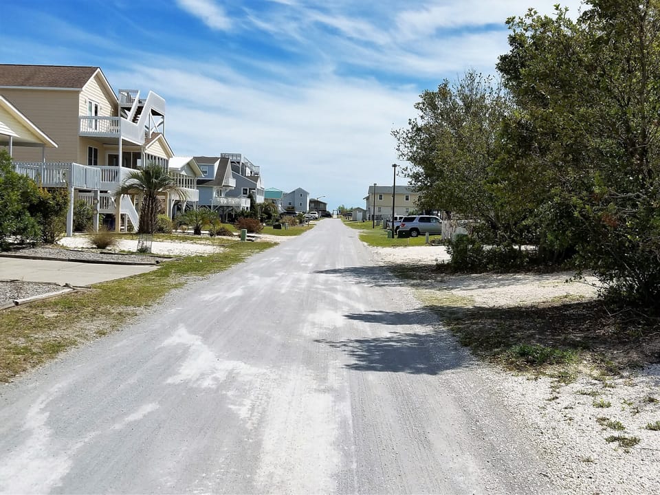 Short walk to the Beach. Less than 5 min. We supply a Beach Cart.