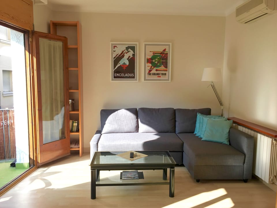 Sunny lounge area with comfy corner sofa