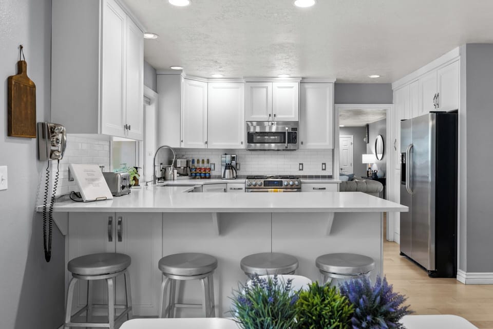 Highly functional kitchen with upscale appliances, coffee bar & more