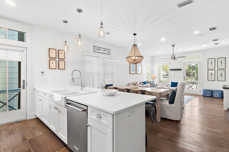 Peek A Boo View - Seacrest Beach - Living, Dining, and Kitchen Area