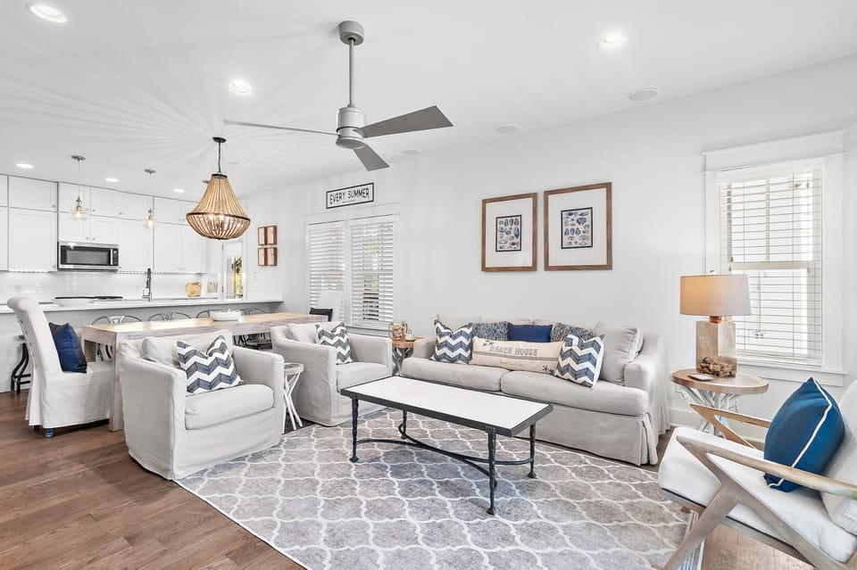 Peek A Boo View - Seacrest Beach - Living, Dining, and Kitchen Area