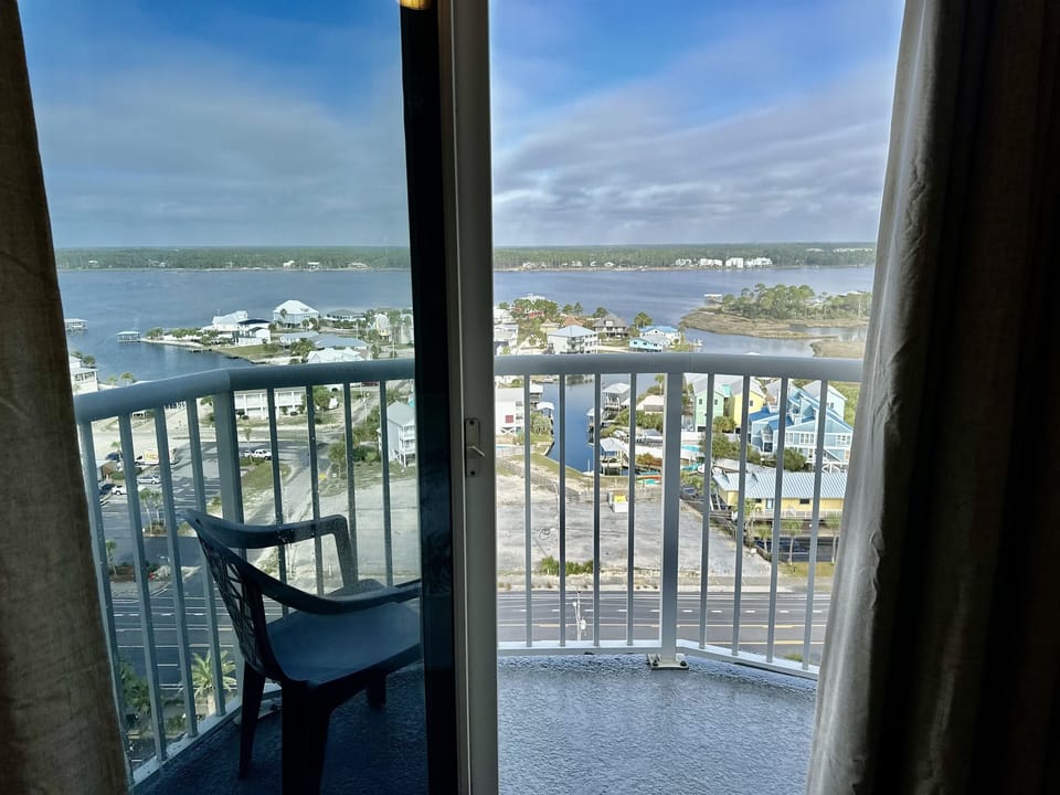 Bay views from the queen bedroom's balcony!