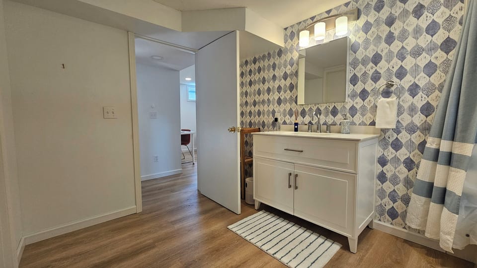 Photo of the bathroom in the basement