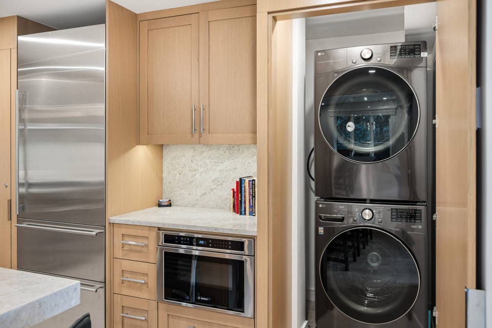 A full size washer and dryer are provided for your convenience.