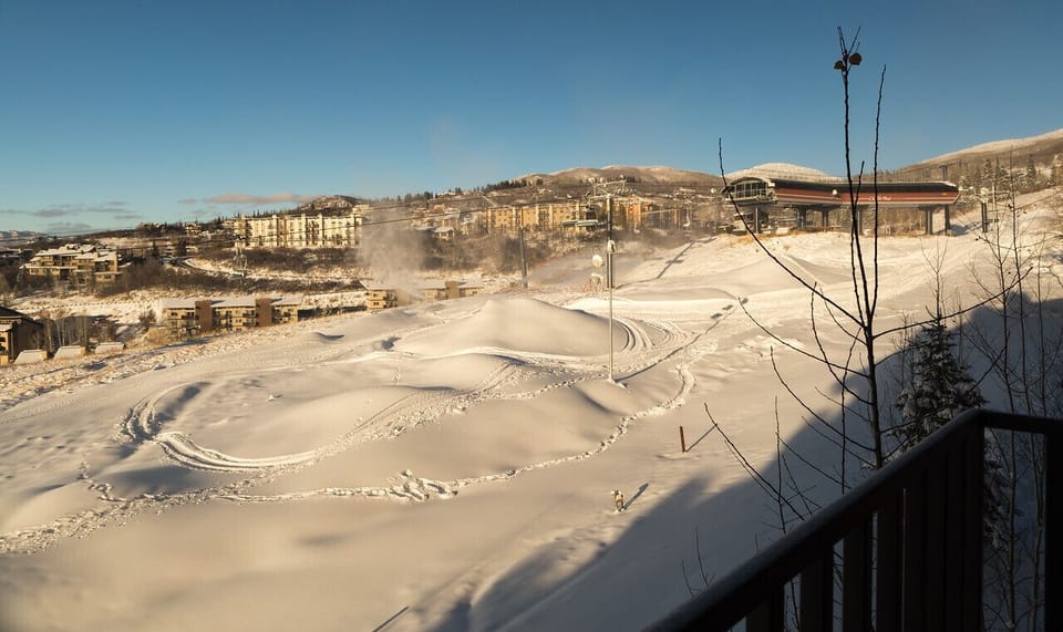 Balcony View from our vacation condo in Steamboat Springs