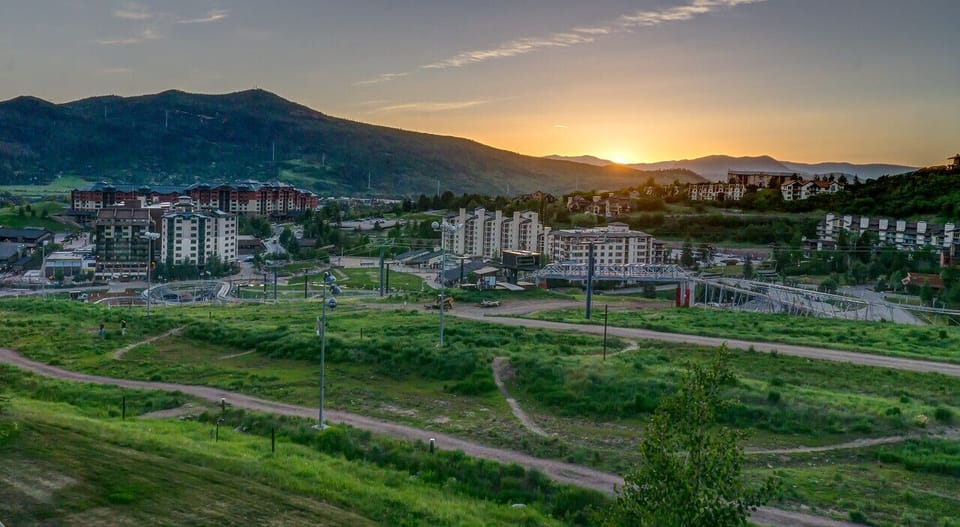 gorgeous view of steamboat from the balcony of this steamboat condo rental
