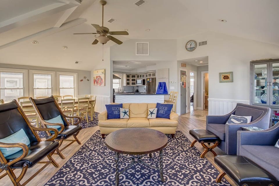 Top-Level Living Room with Deck Access