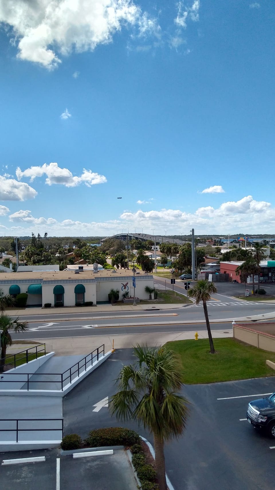 View of the Dunlawton bridge and  Halifax river.