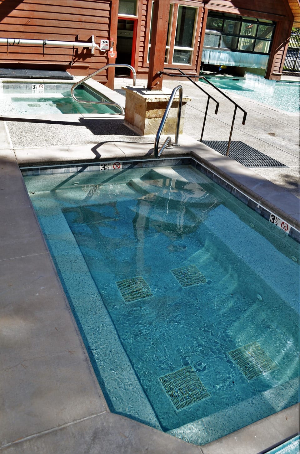 Two Outdoor Hot Tubs and One Indoor