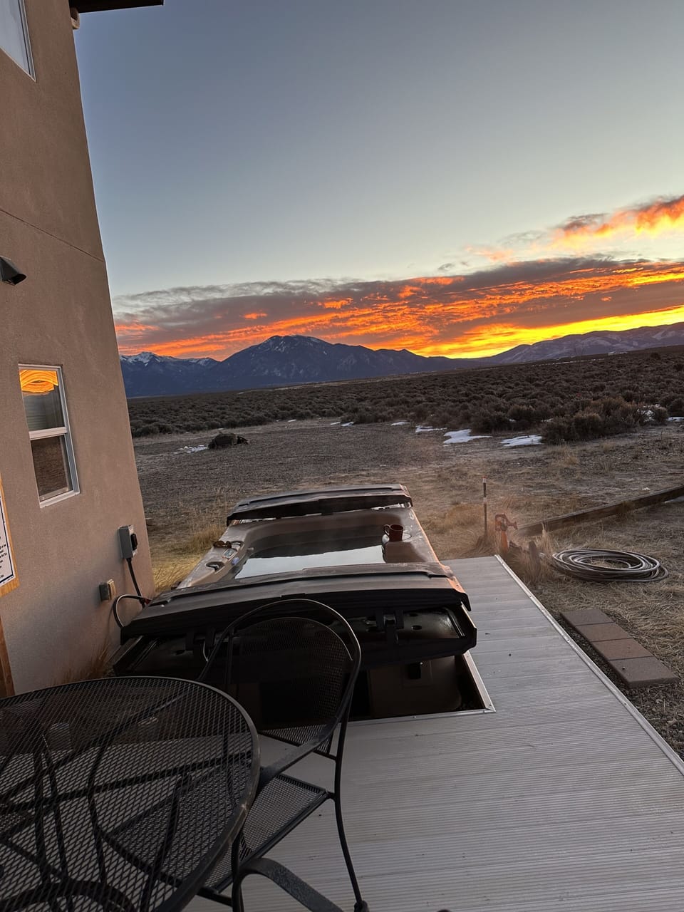 New hot tub and deck