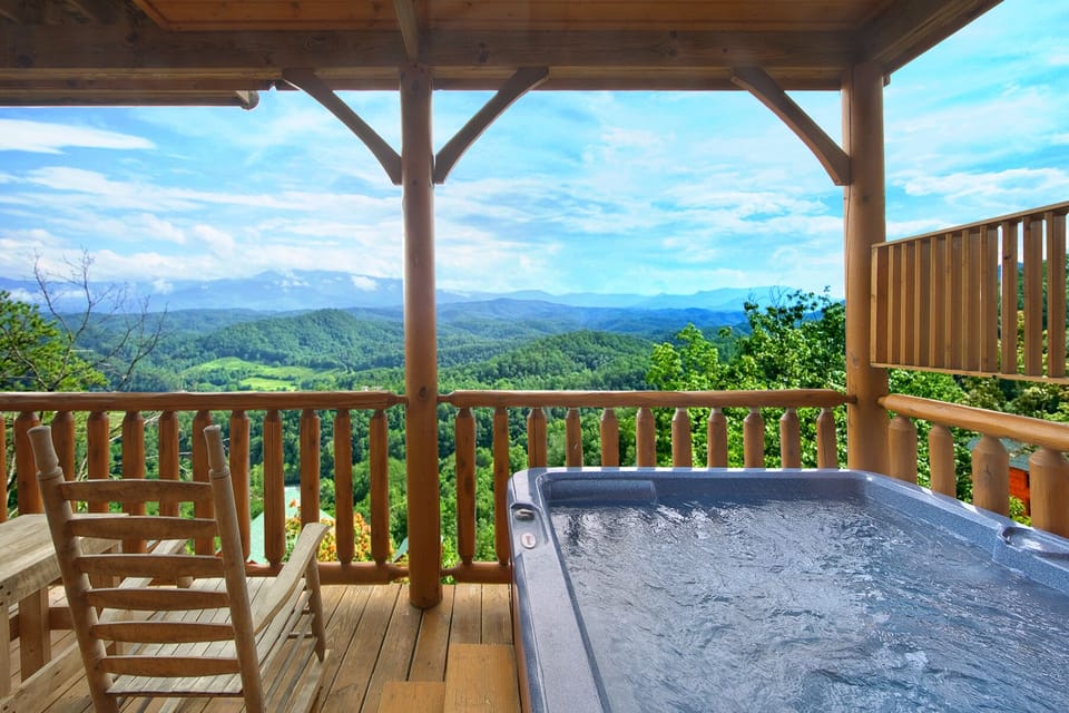 Enjoy amazing views from your deck from the hot tub
