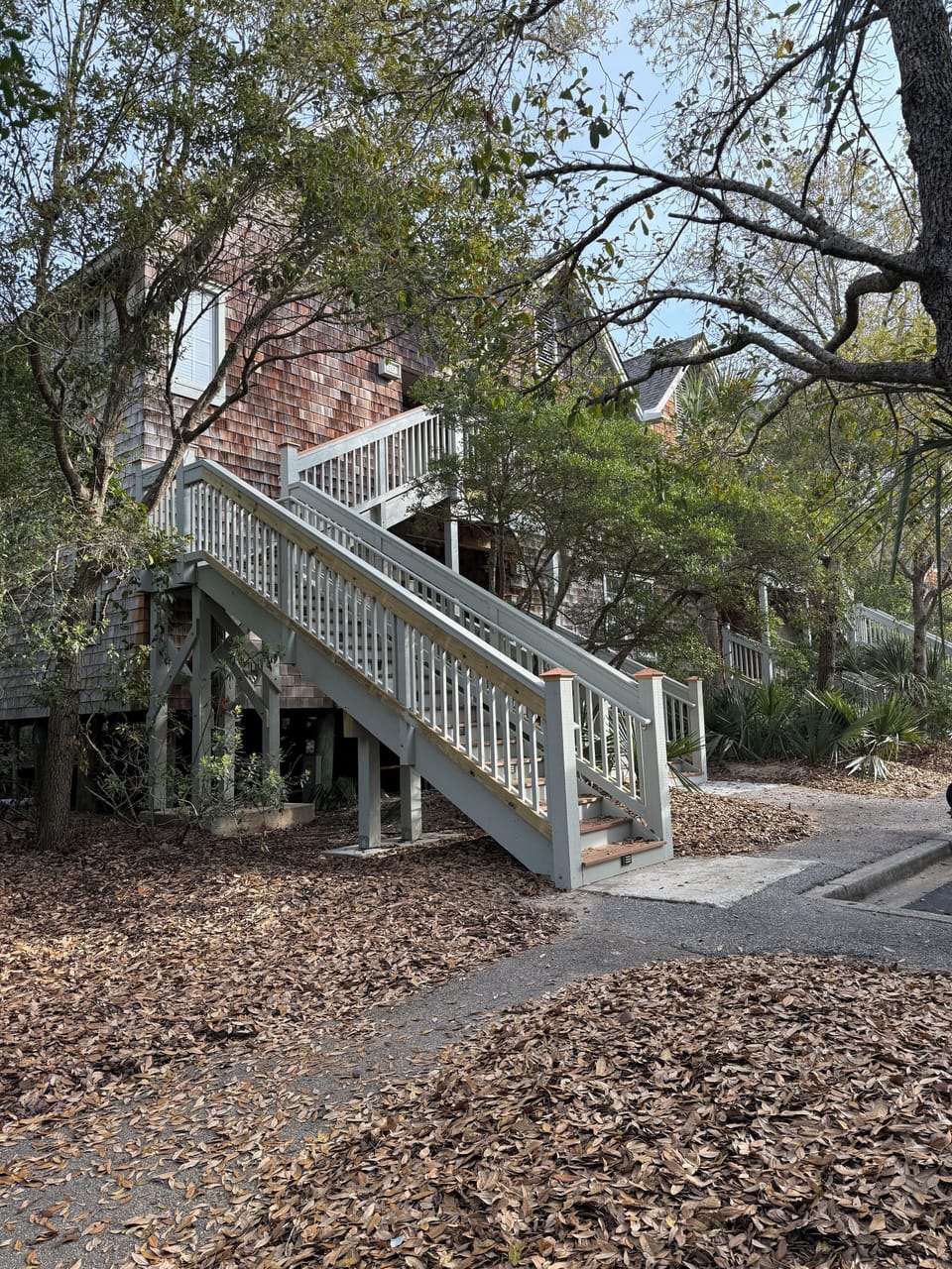 Exterior of 3573 Seascape with newly built stairs