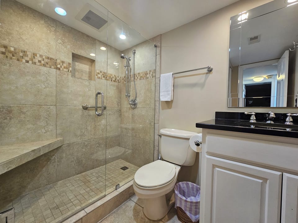 Remodeled second bathroom with walk in shower