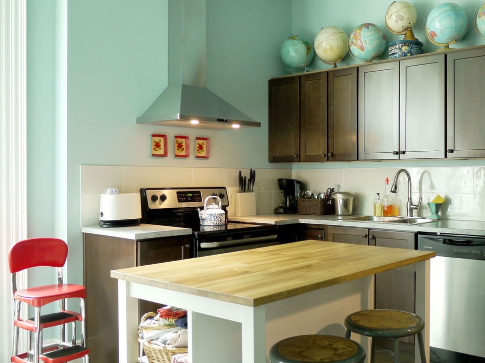 Charming "school-house" kitchen.