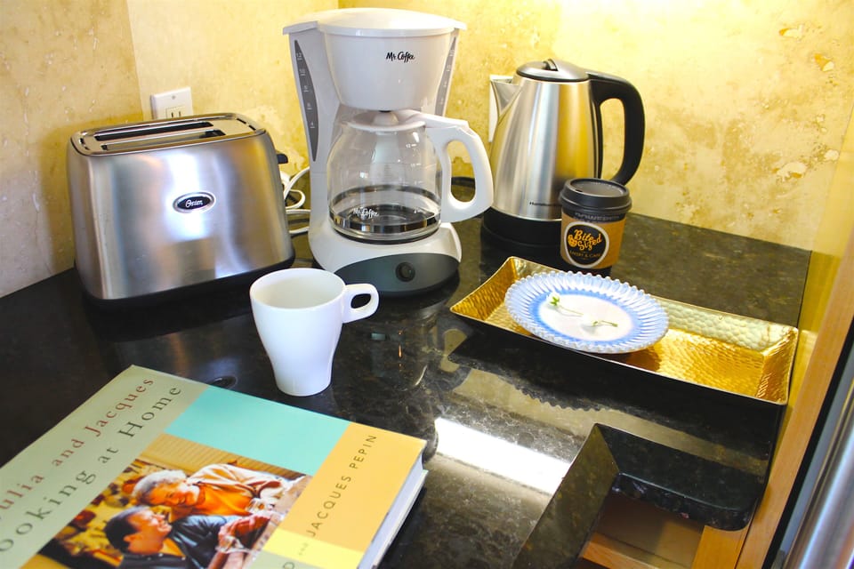 Easy mornings, kitchen is fully stocked for your culinary talents