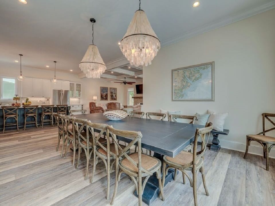 Dining table seats 14