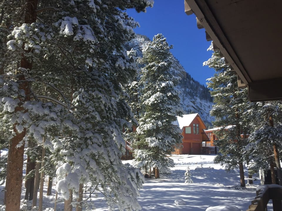 View west from deck