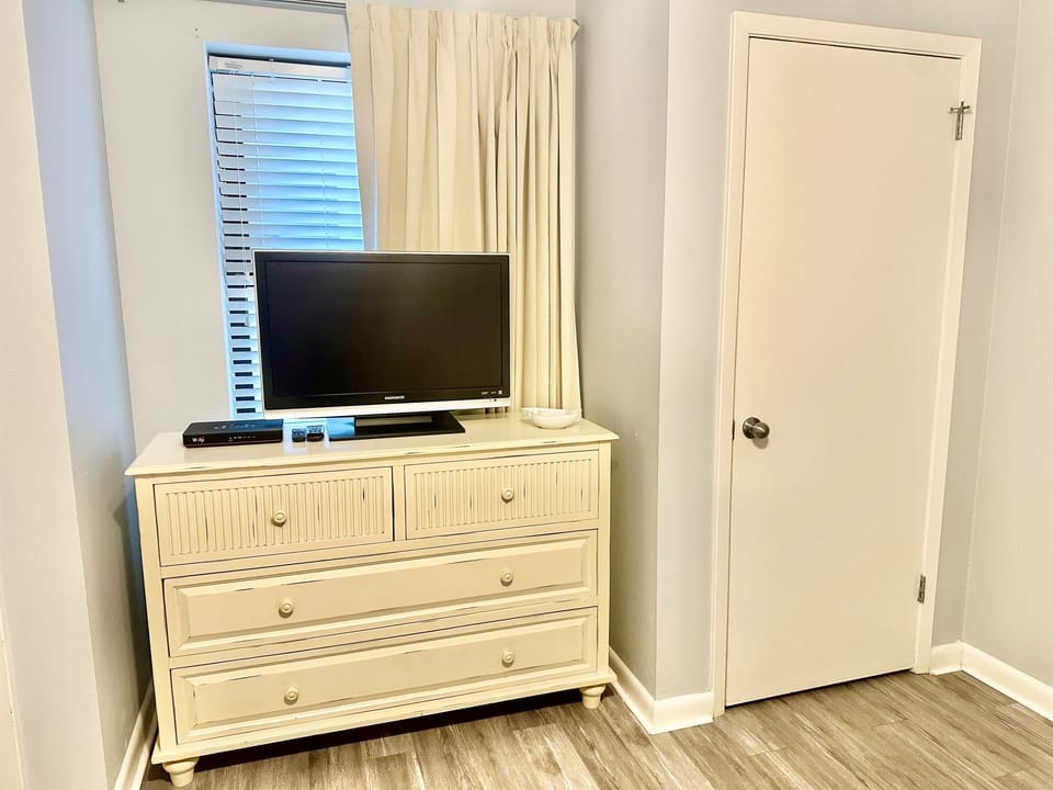 Storage and tv for guest bedroom!