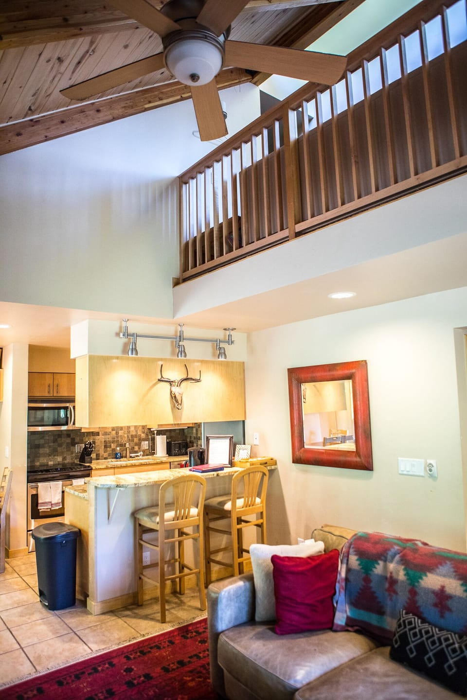 A vertical view of the main living space