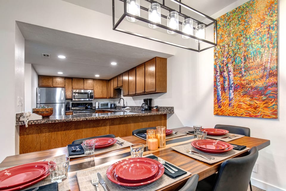 Park Station 133's dining area is open to the kitchen to make gathering and mingling a breeze.