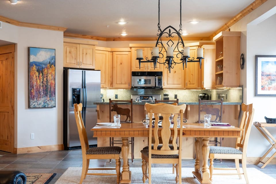 Dining and kitchen area