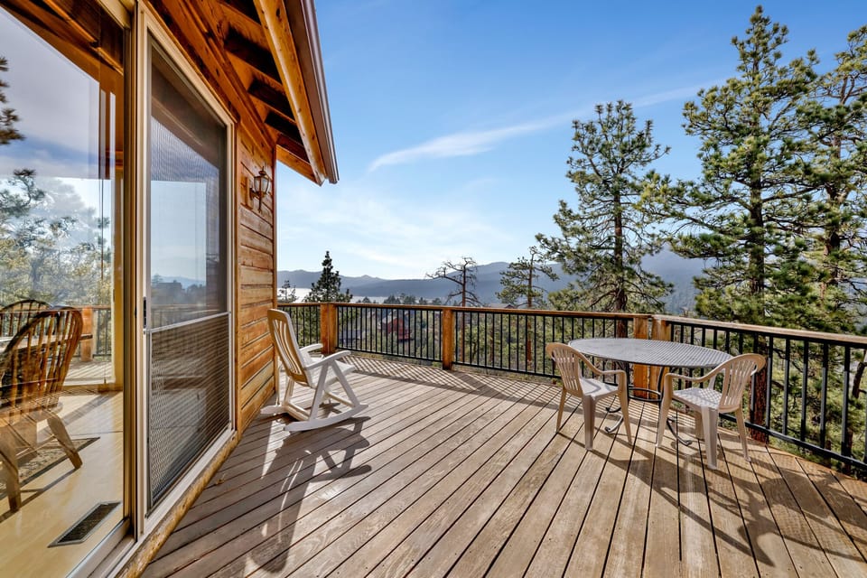 Private outdoor BBQ  surrounded by tall pines, perfect for relaxing under the trees after a day of adventure—enjoy peaceful forest views, fresh air, and a truly rejuvenating stay.