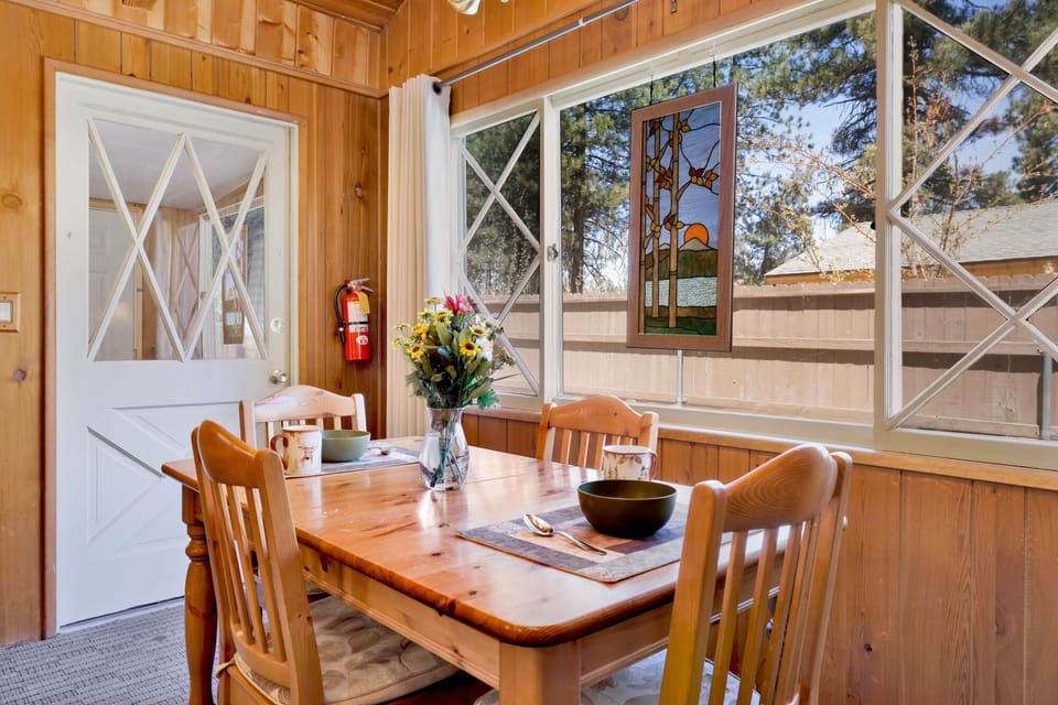 Dining area with seating for 4, cozy space for shared meals and conversation”