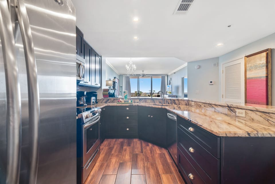 The heart of the home starts here. This kitchen countertop is ready to brew your favorite coffee and toast to a new day.