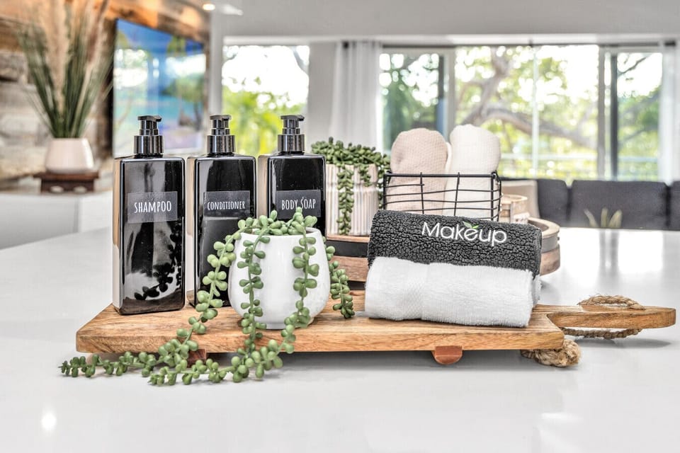 Toiletries provided in each bathroom