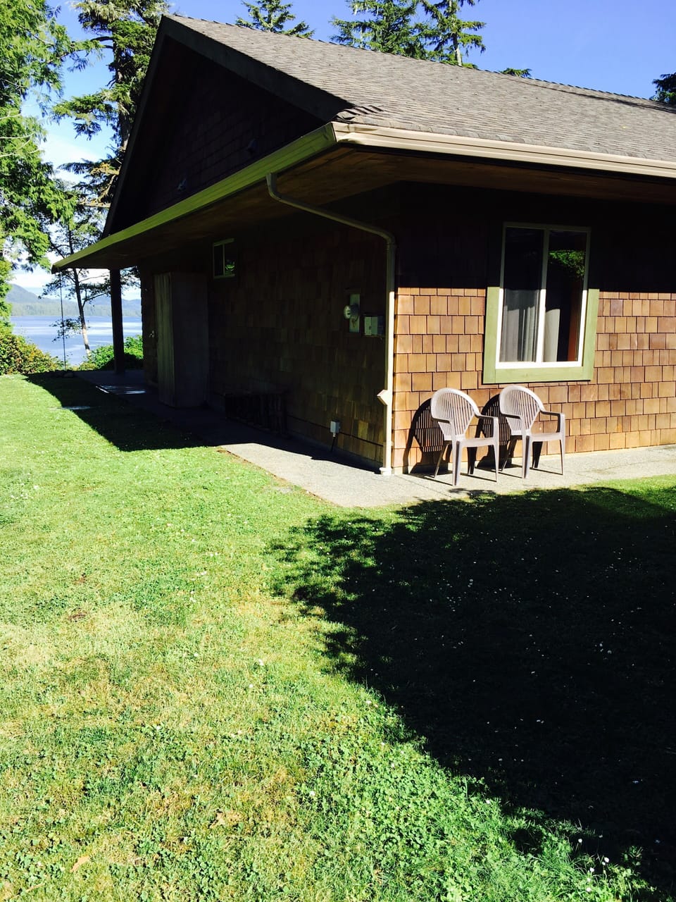 A quiet spot to enjoy some afternoon sun on the west side of the house.