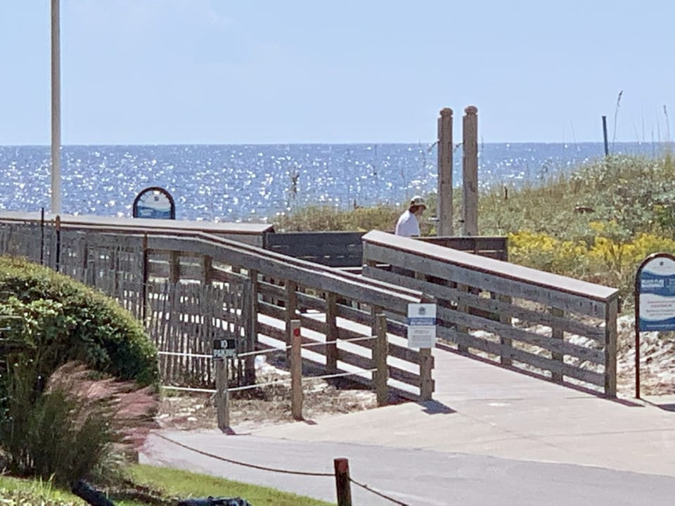 Beach entrance on Beachside Drive - easy entrance (35 yards from condo door)
