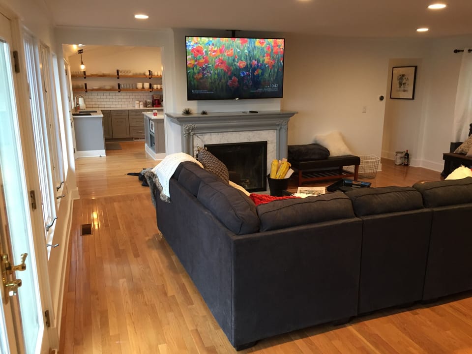 Living room and onto the kitchen