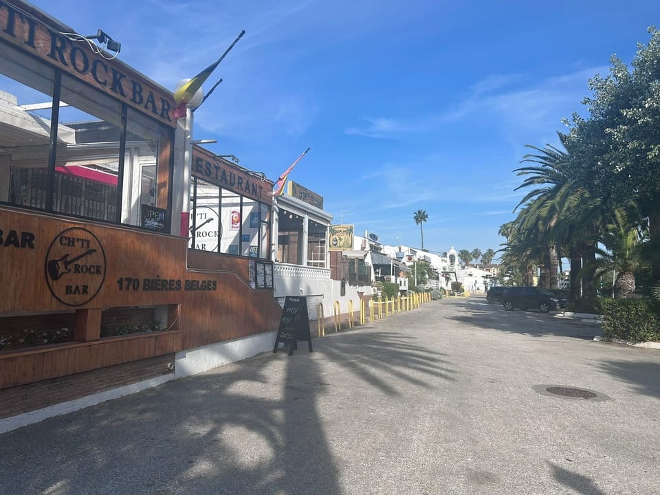 Lively local cafés and bars only minutes from the villa