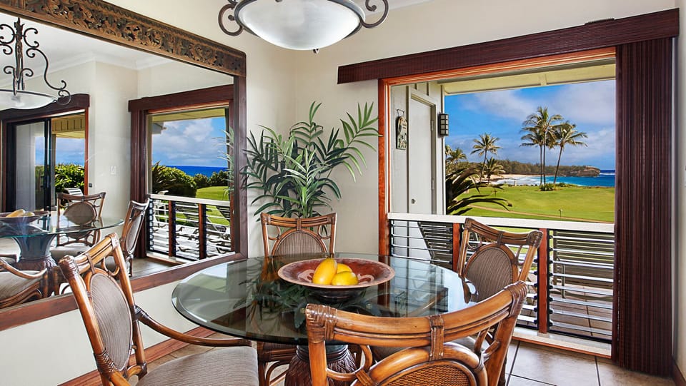 Poipu Sands at Poipu Kai Resort #511 - Ocean View Dining Room & View - Parrish Kauai