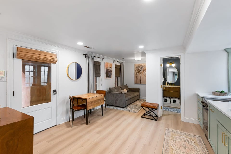 Dining table for 2 and view into Living Area
