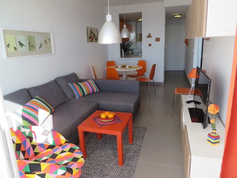 Apartment has luxurious living room with attractive interiors