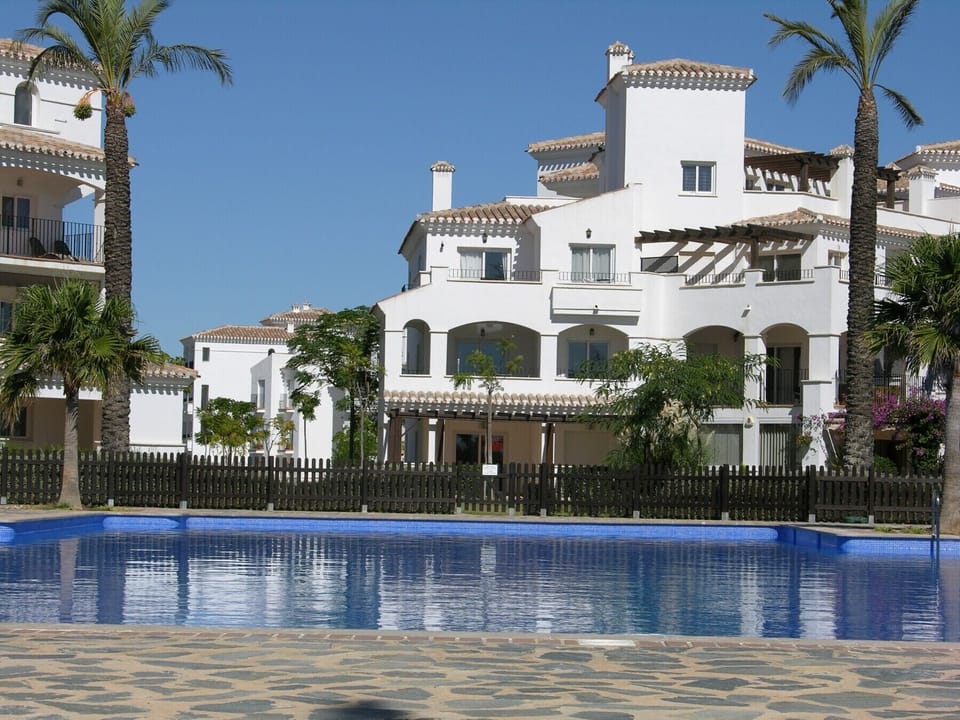 Beautiful swimming pool of Hacienda Riquelme apartment for rent